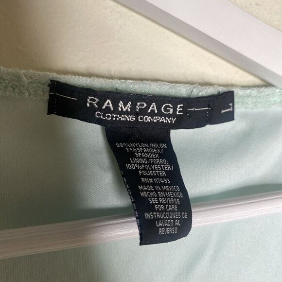 Rampage Mint Green Blue Lace Blouse Top Size Large Y2k - Picture 5 of 7